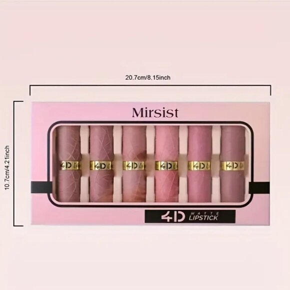 NWOT 6pcs Matte Lipstick Set - Vibrant, Long-Lasting, Waterproof - Picture 3 of 4